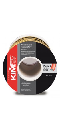 Уплотнитель KIM TEC промышленный D-профиль 50 м (10 мм х 12 мм) п/м белый 04-14-53